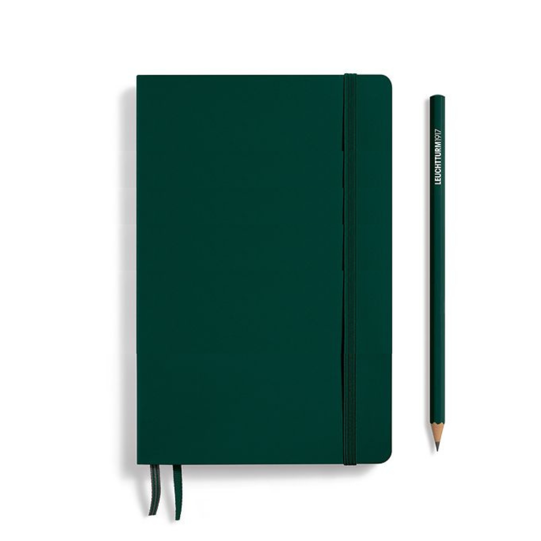 Leuchtturm1917 B6+ Softcover Paperback Notebook - Ruled / Forest Green — back cover
