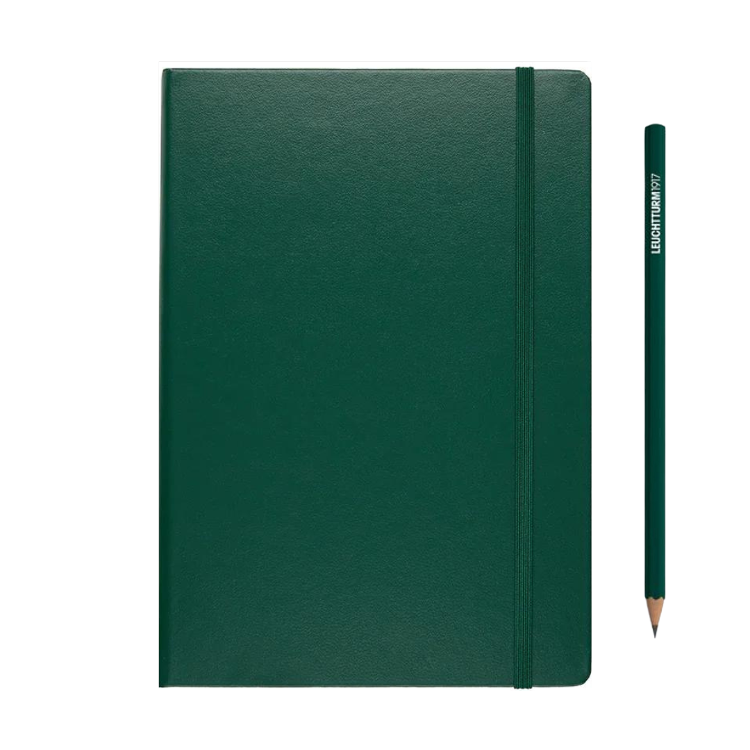 Leuchtturm1917 120G Edition A5 Medium Hardcover Notebook - Dotted / Forest Green — back cover