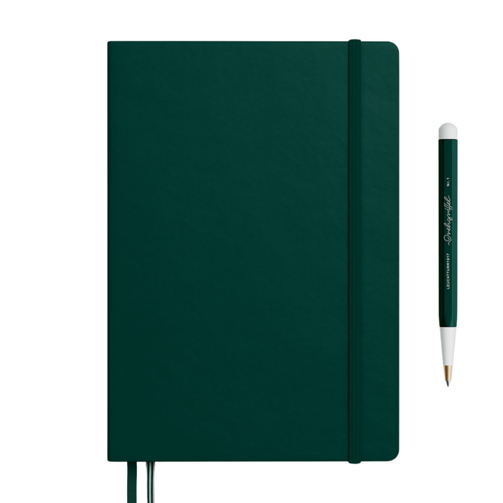 Leuchtturm1917 A5 Medium Hardcover Notebook (Thick, 411 Pages) in Ruled / Forest Green — Leuchtturm1917 notebook — quality writing journal with premium paper, at Cityluxe Singapore stationery store