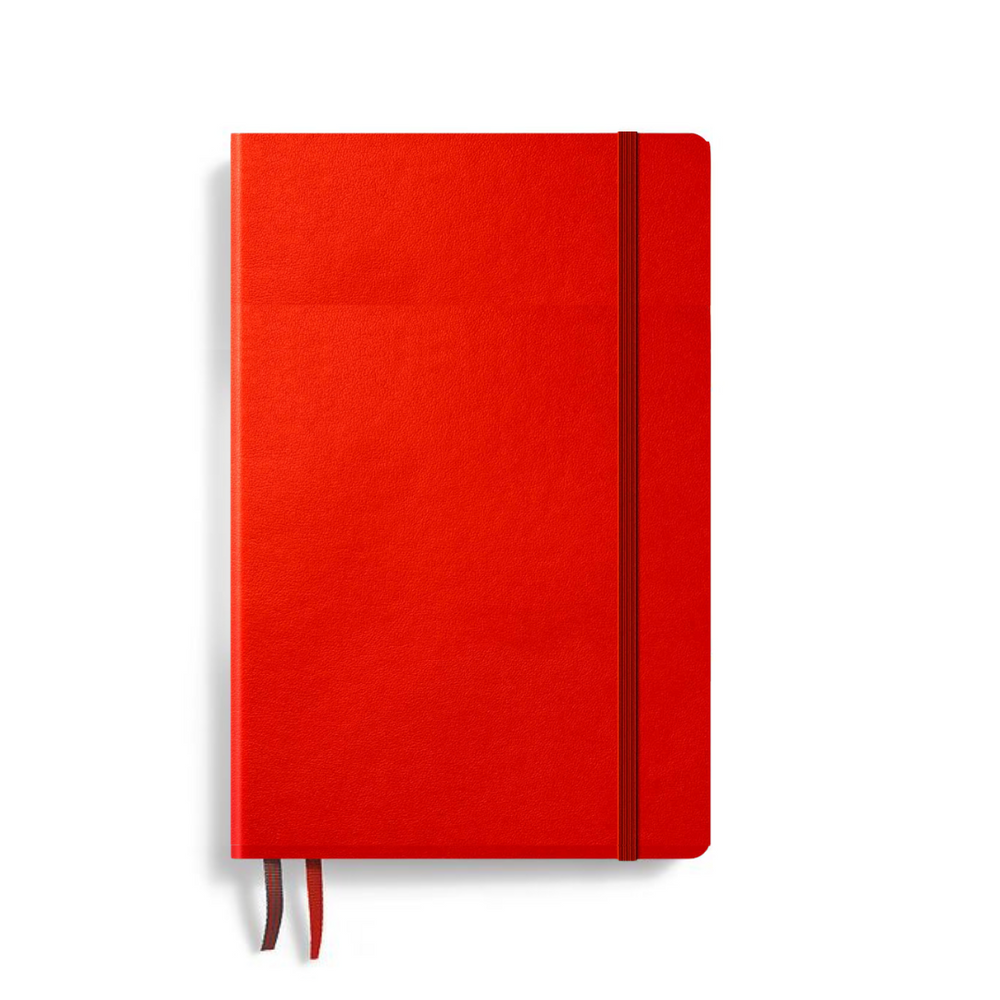 Leuchtturm1917 B6+ Softcover Paperback Notebook - Dotted / Fox Red — open spread
