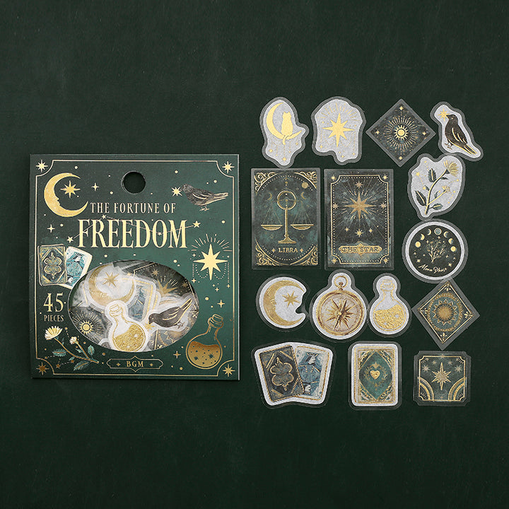 BGM Foil Stamping Flake Seal: Fortune - Freedom — angle view