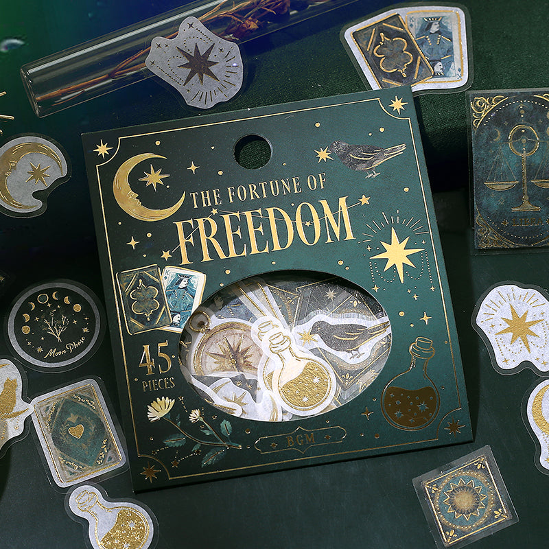 BGM Foil Stamping Flake Seal: Fortune - Freedom — detail view