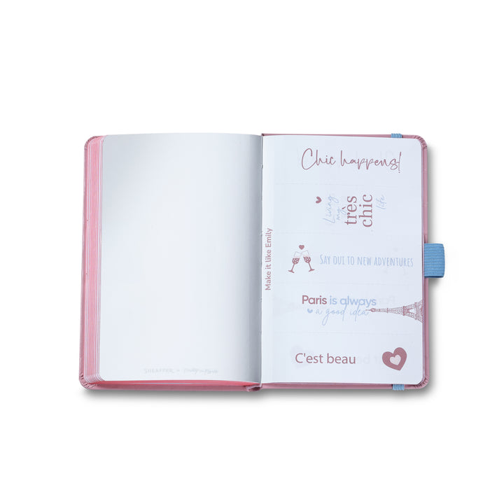 Sheaffer Gift Set ft. Emily in Paris Sentinel 321 Pink Matte Finish Ballpoint Pen with Chrome Trims and Small Hardbound Notebook — Sheaffer ballpoint pen — reliable smooth-writing everyday pen, at Cit