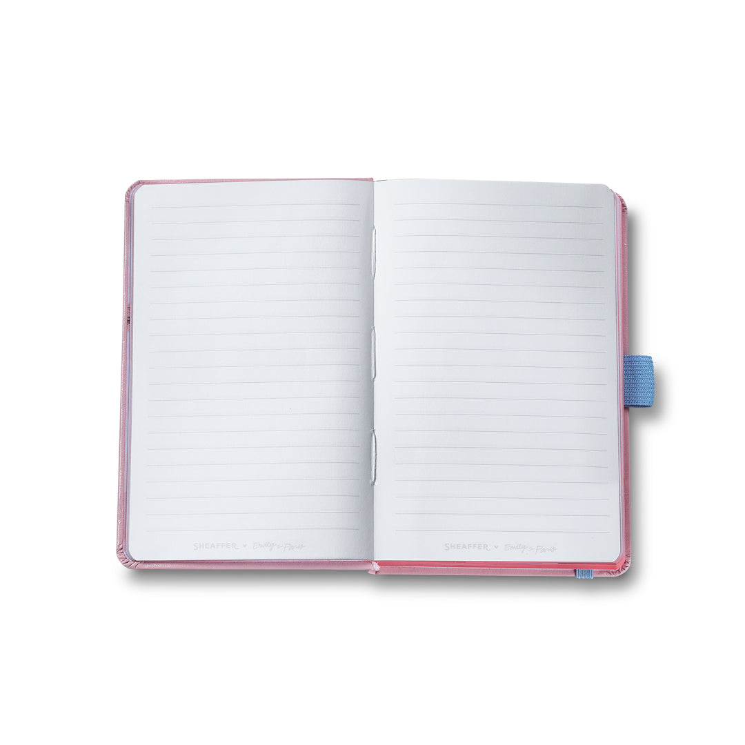 Sheaffer Gift Set ft. Emily in Paris Sentinel 321 Pink Matte Finish Ballpoint Pen with Chrome Trims and Small Hardbound Notebook — Sheaffer ballpoint pen — reliable smooth-writing everyday pen, at Cit