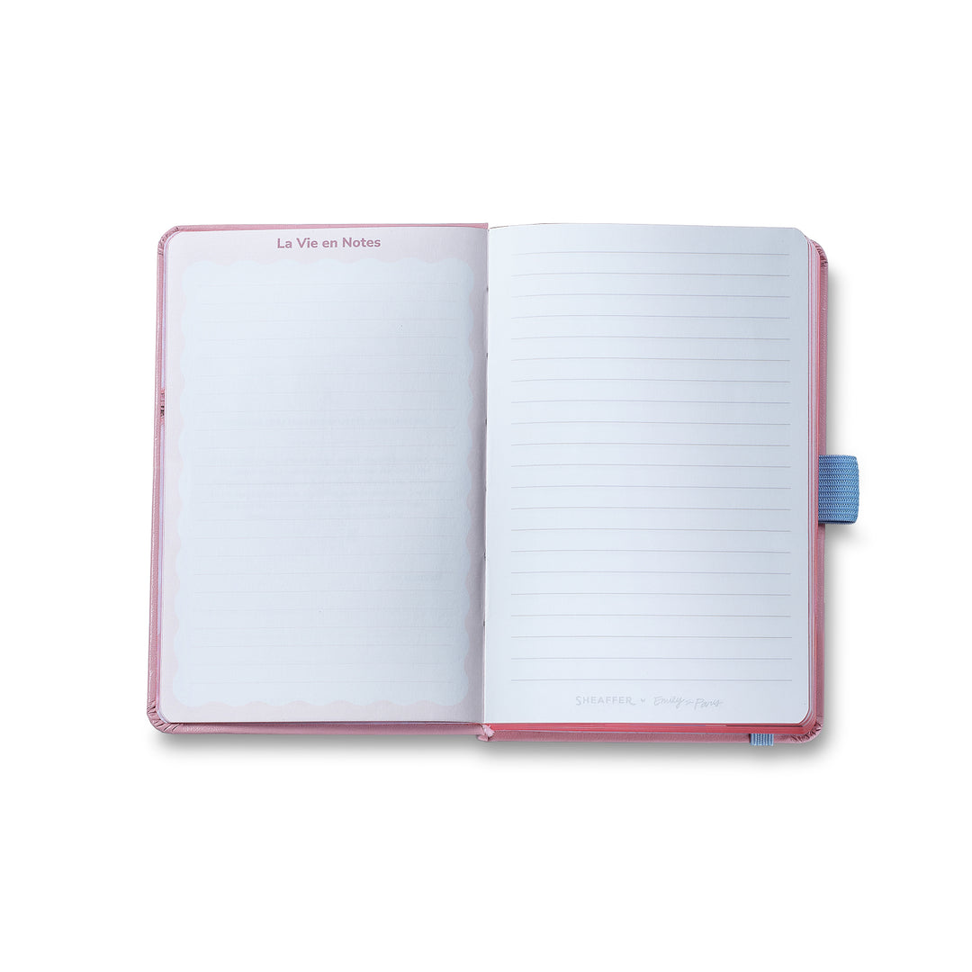 Sheaffer Gift Set ft. Emily in Paris Sentinel 321 Pink Matte Finish Ballpoint Pen with Chrome Trims and Small Hardbound Notebook — Sheaffer ballpoint pen — reliable smooth-writing everyday pen, at Cit