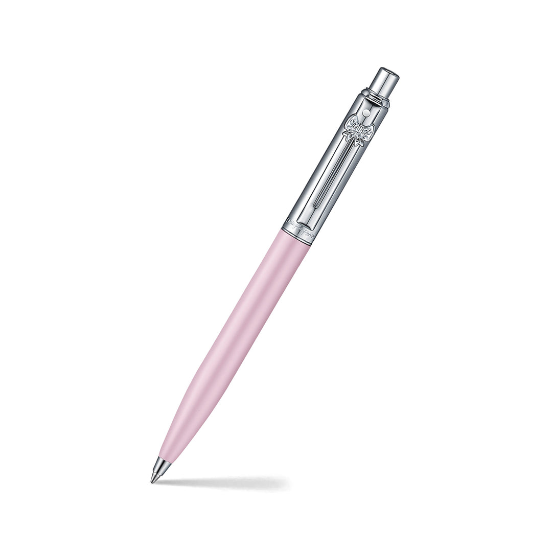 Sheaffer Gift Set ft. Emily in Paris Sentinel 321 Pink Matte Finish Ballpoint Pen with Chrome Trims and Small Hardbound Notebook — Sheaffer ballpoint pen — reliable smooth-writing everyday pen, at Cit