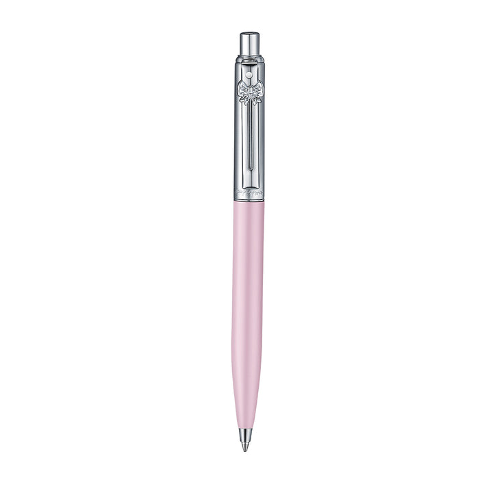 Sheaffer Gift Set ft. Emily in Paris Sentinel 321 Pink Matte Finish Ballpoint Pen with Chrome Trims and Small Hardbound Notebook — Sheaffer ballpoint pen — reliable smooth-writing everyday pen, at Cit