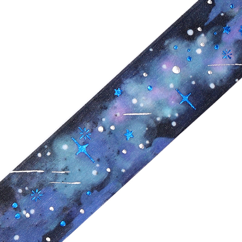 BGM Foil Stamping Masking Tape: Sky Encyclopedia - Galaxy — pattern detail