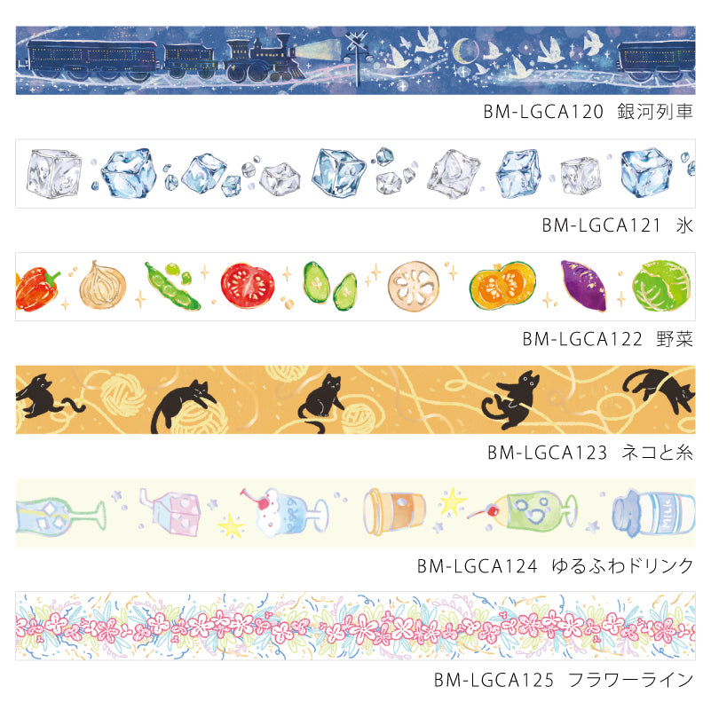 BGM Foil Stamping Masking Tape: Life - Galaxy Train — flat lay