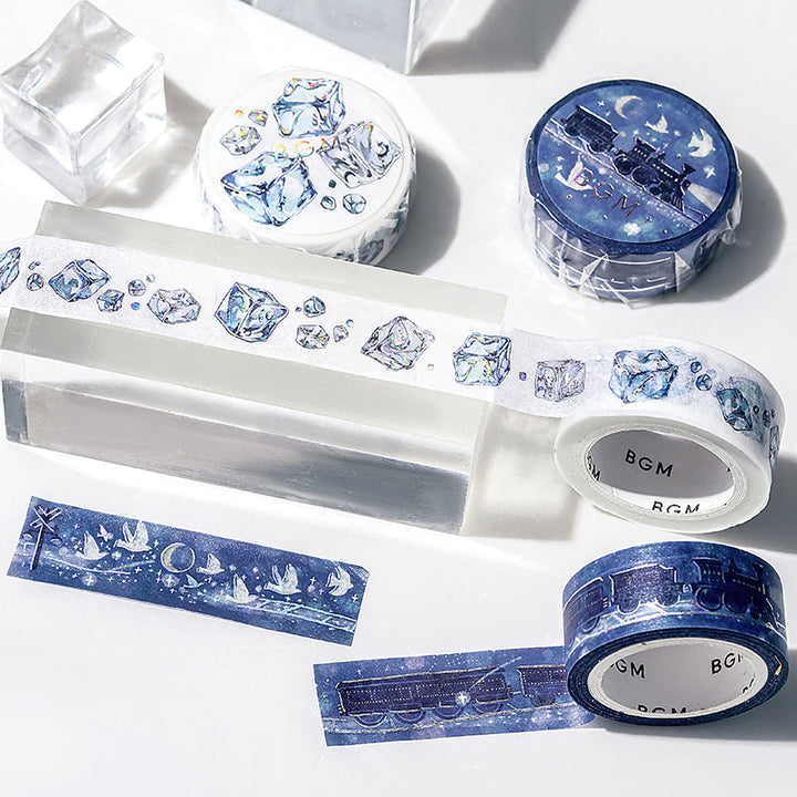 BGM Foil Stamping Masking Tape: Life - Galaxy Train — with packaging