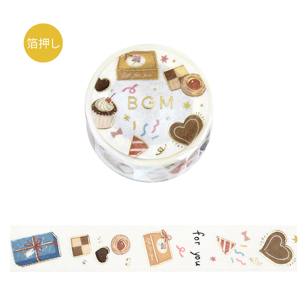BGM Foil Stamping Masking Tape - Gift For You — roll front