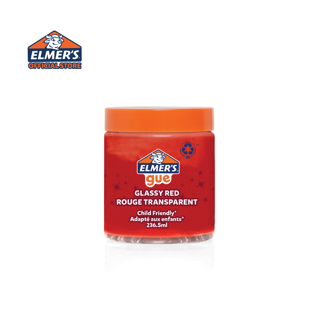 Elmer’s Gue (236ml) - Glassy Red Rouge Transparent — front view