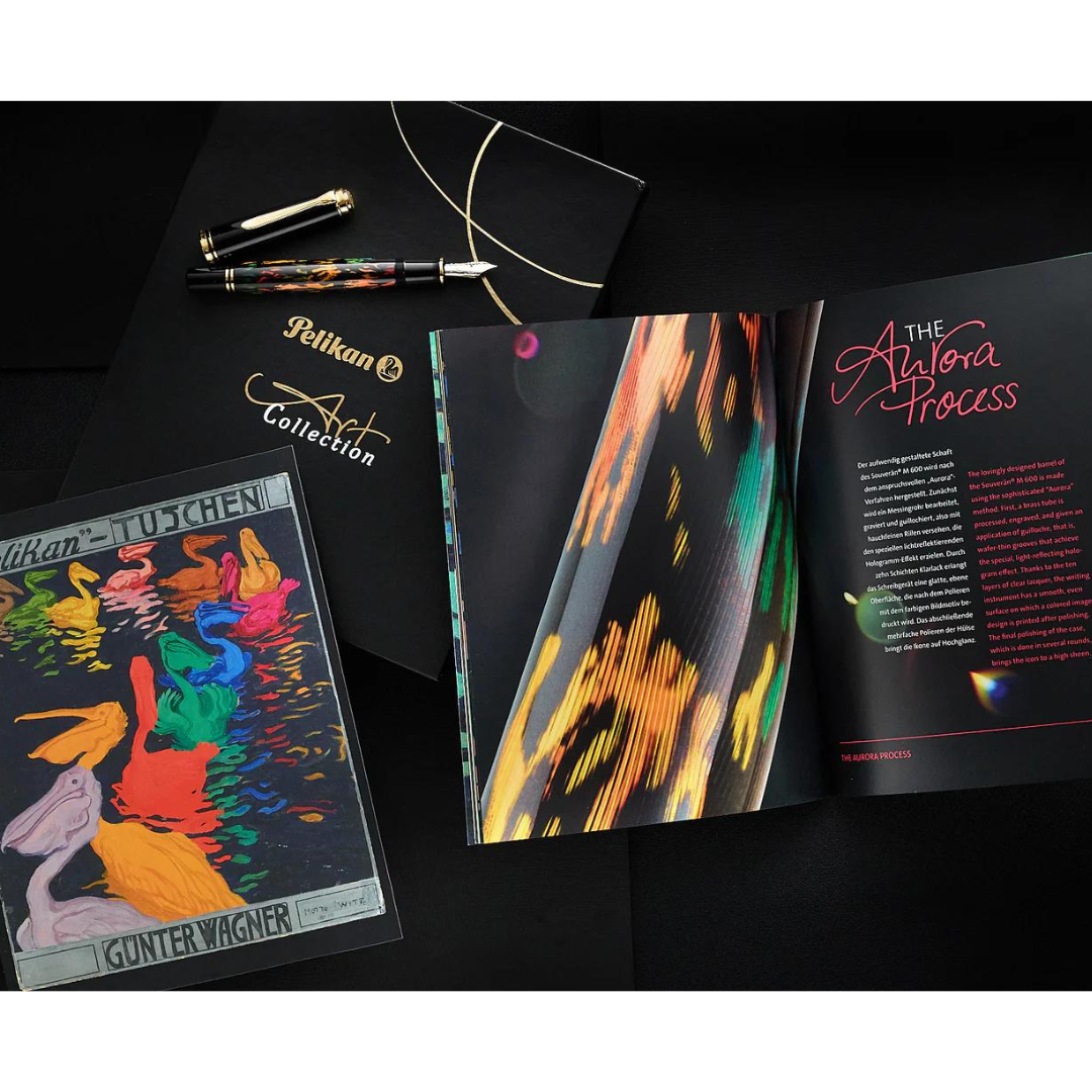 Pelikan Souveran Special Edition M600 Art Collection Fountain Pen - Glauco Cambon [Pre-Order] — flat lay