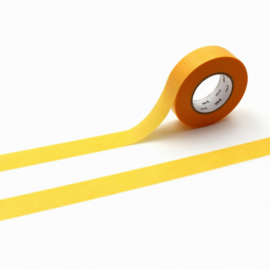 MT Ganshin Washi Tape - Golden Yellow — roll front
