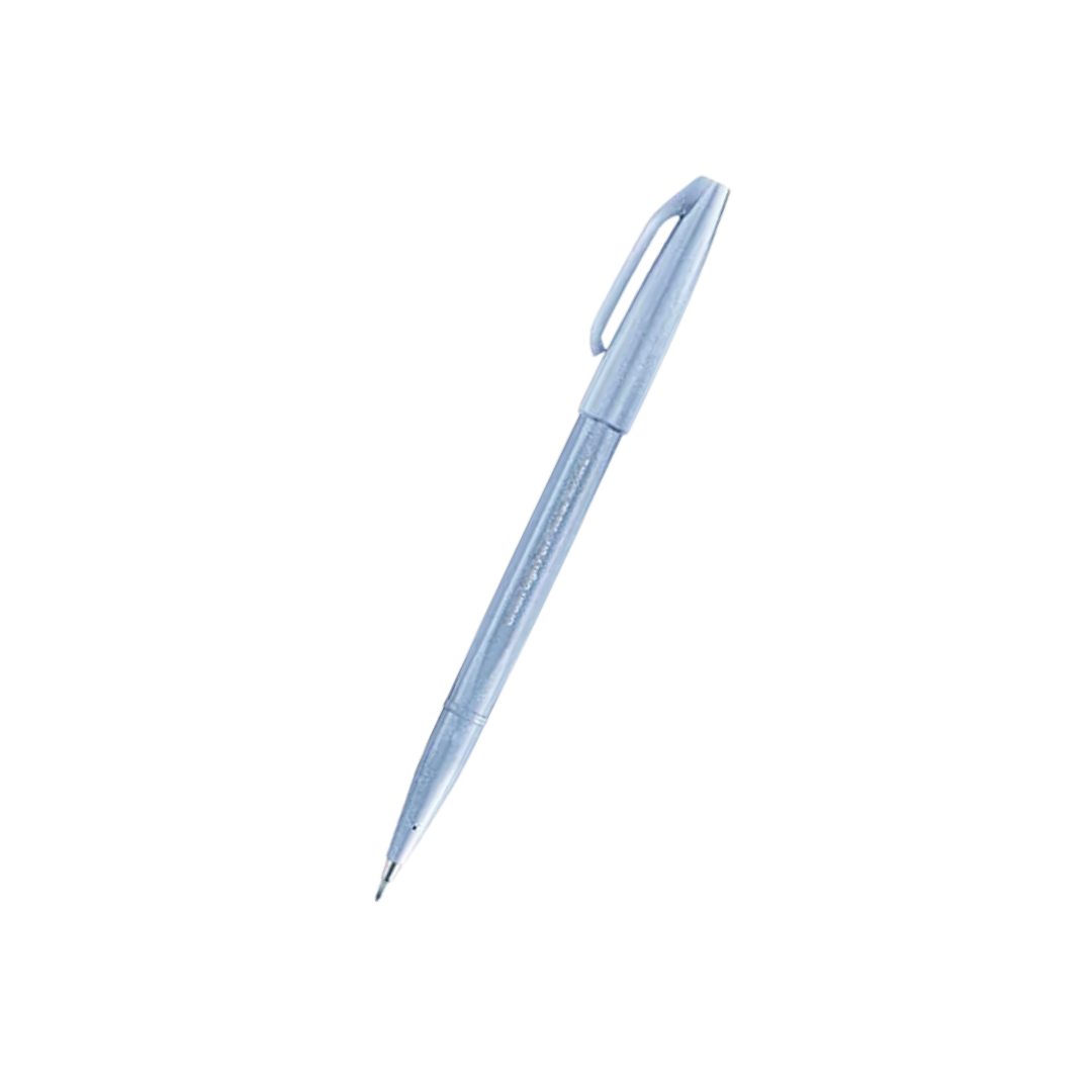 Pentel Touch Brush Sign Pen Grey Blue — Pentel brush pen — premium stationery and lifestyle, at Cityluxe Singapore