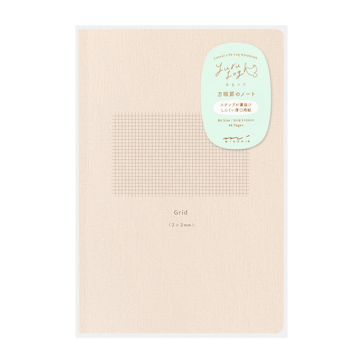 Midori Yuru Log Notebook [B6] - Grid 2x2mm — front cover