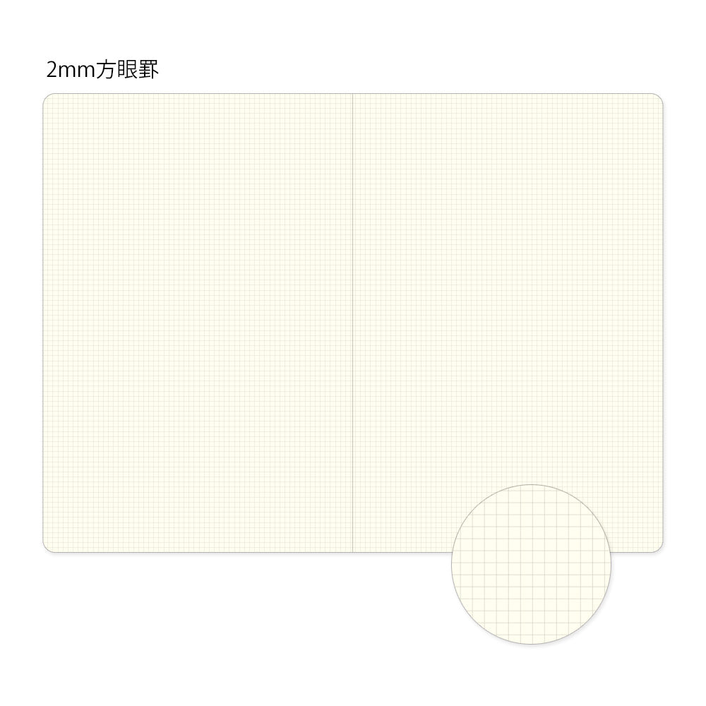 Midori Yuru Log Notebook [B6] - Grid 2x2mm — size comparison