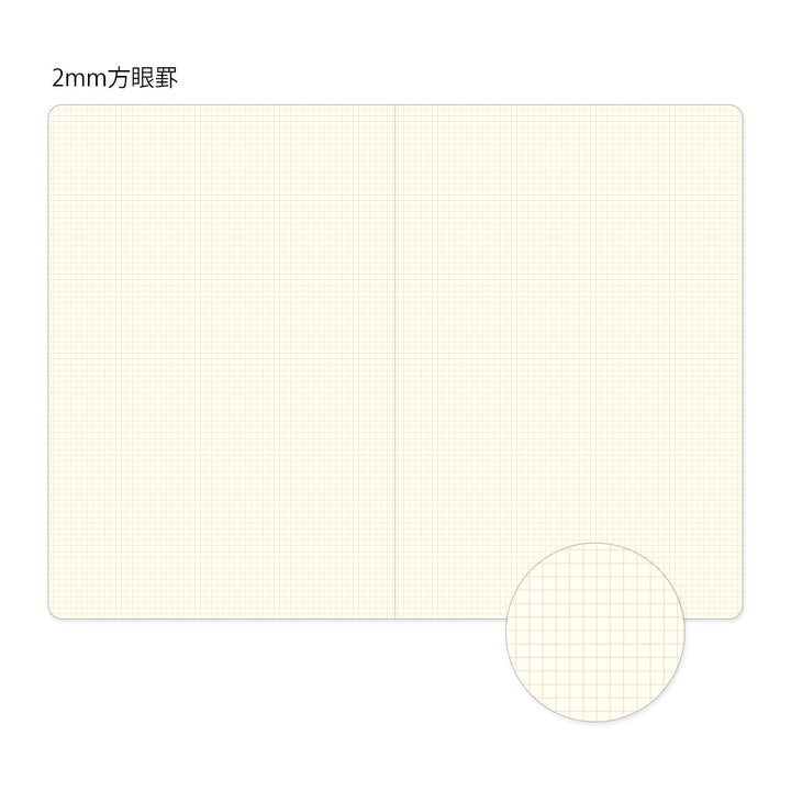 Midori Yuru Log Notebook [B6] - Grid 2x2mm — size comparison