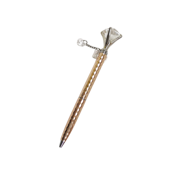 Helen Kelly Diamond Charm Pen Rose Gold — Helen Kelly ballpoint pen — reliable smooth-writing everyday pen, at Cityluxe Singapore