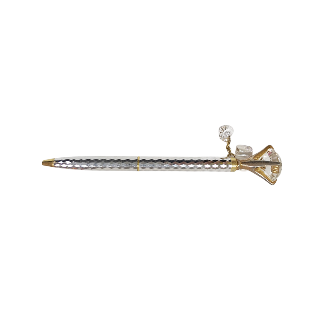 Helen Kelly Diamond Charm Pen Silver — Helen Kelly ballpoint pen — reliable smooth-writing everyday pen, at Cityluxe Singapore