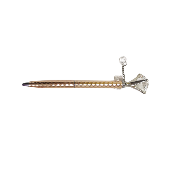 Helen Kelly Diamond Charm Pen Rose Gold — Helen Kelly ballpoint pen — reliable smooth-writing everyday pen, at Cityluxe Singapore