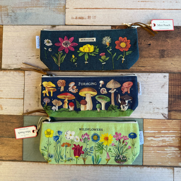 Cavallini Mini Pouch - Foraging — with packaging
