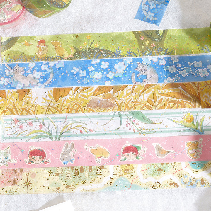 BGM Foil Stamping Masking Tape: Mysterious Journey - Hide and Seek — applied on surface