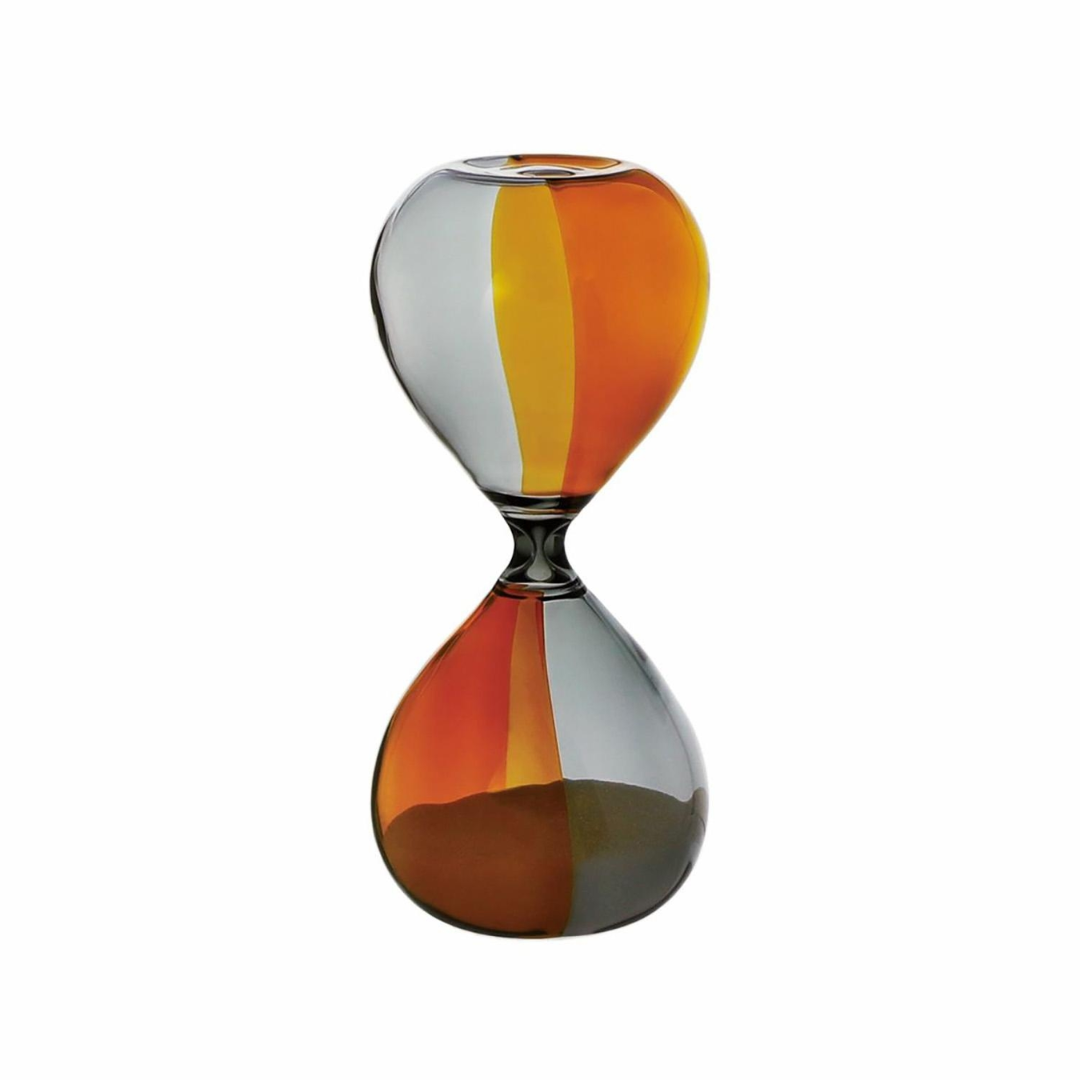 Hightide Hourglass (Bicolor) M in Grey x Amber — Hightide hourglasses — premium stationery and lifestyle, at Cityluxe Singapore