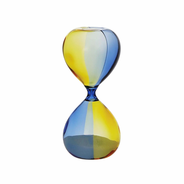 Hightide Hourglass (Bicolor) M in Yellow x Light Blue — Hightide hourglasses — premium stationery and lifestyle, at Cityluxe Singapore