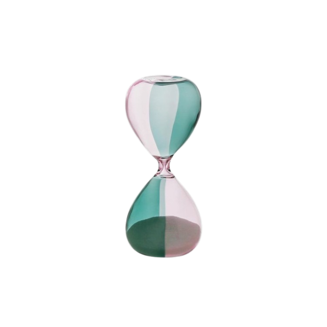 Hightide Hourglass (Bicolor) S in Pink x Turquoise Blue — Hightide hourglasses — premium stationery and lifestyle, at Cityluxe Singapore