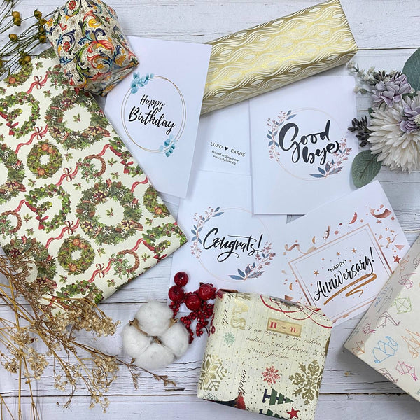 Gift Wrapping with Card — Cityluxe gift wrapping — premium stationery and lifestyle, at Cityluxe Singapore