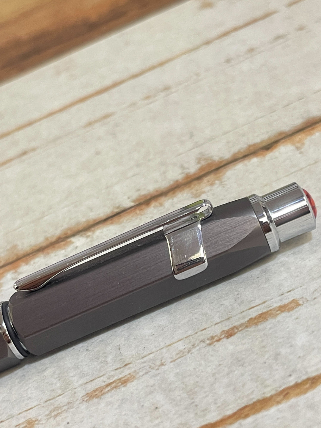 TWSBI Precision Fountain Pen Gunmetal - EF — angle view