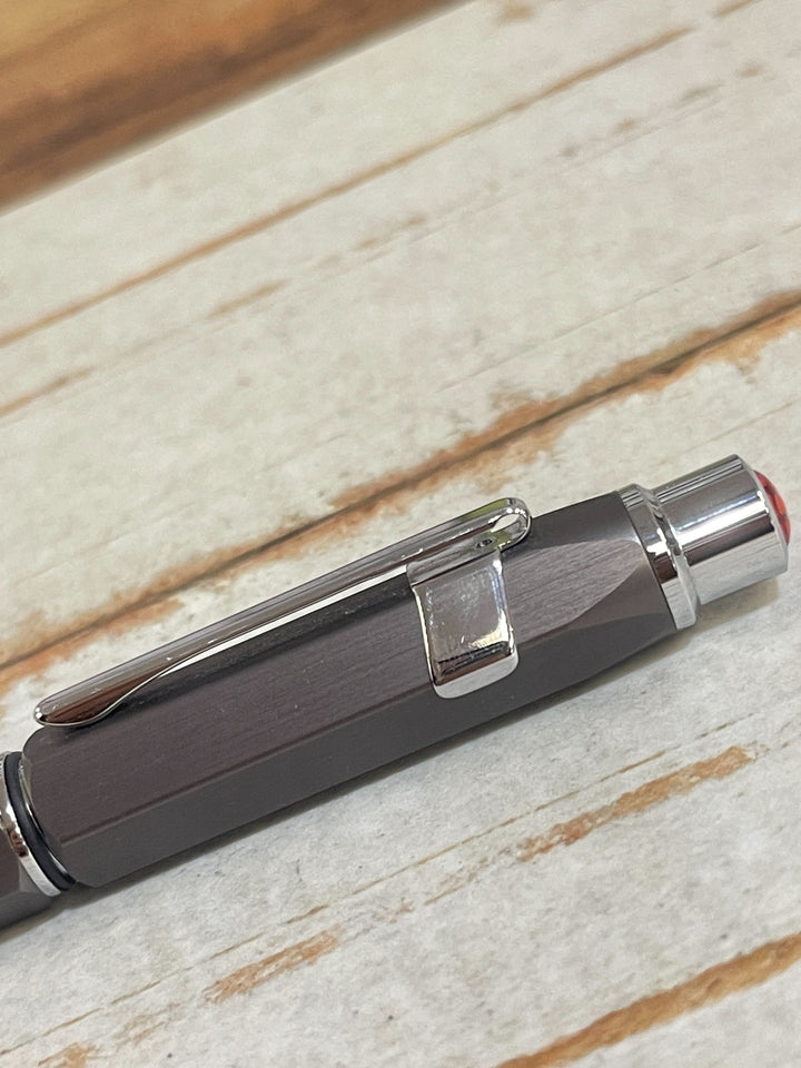 TWSBI Precision Fountain Pen Gunmetal - EF — angle view