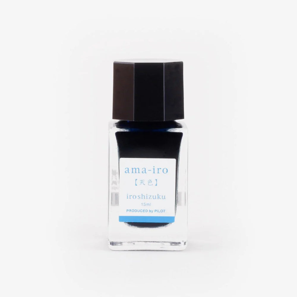 Pilot Iroshizuku 15 ml Ink Bottle - Amairo (Sky) — bottle at angle