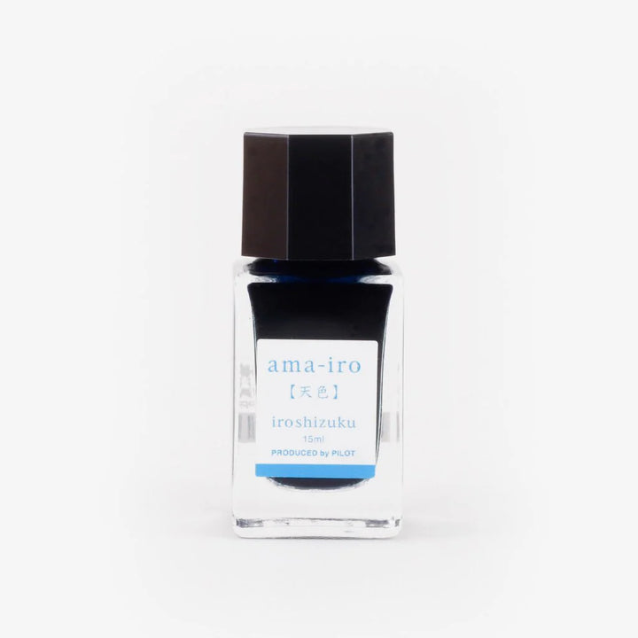 Pilot Iroshizuku 15 ml Ink Bottle - Amairo (Sky) — bottle at angle