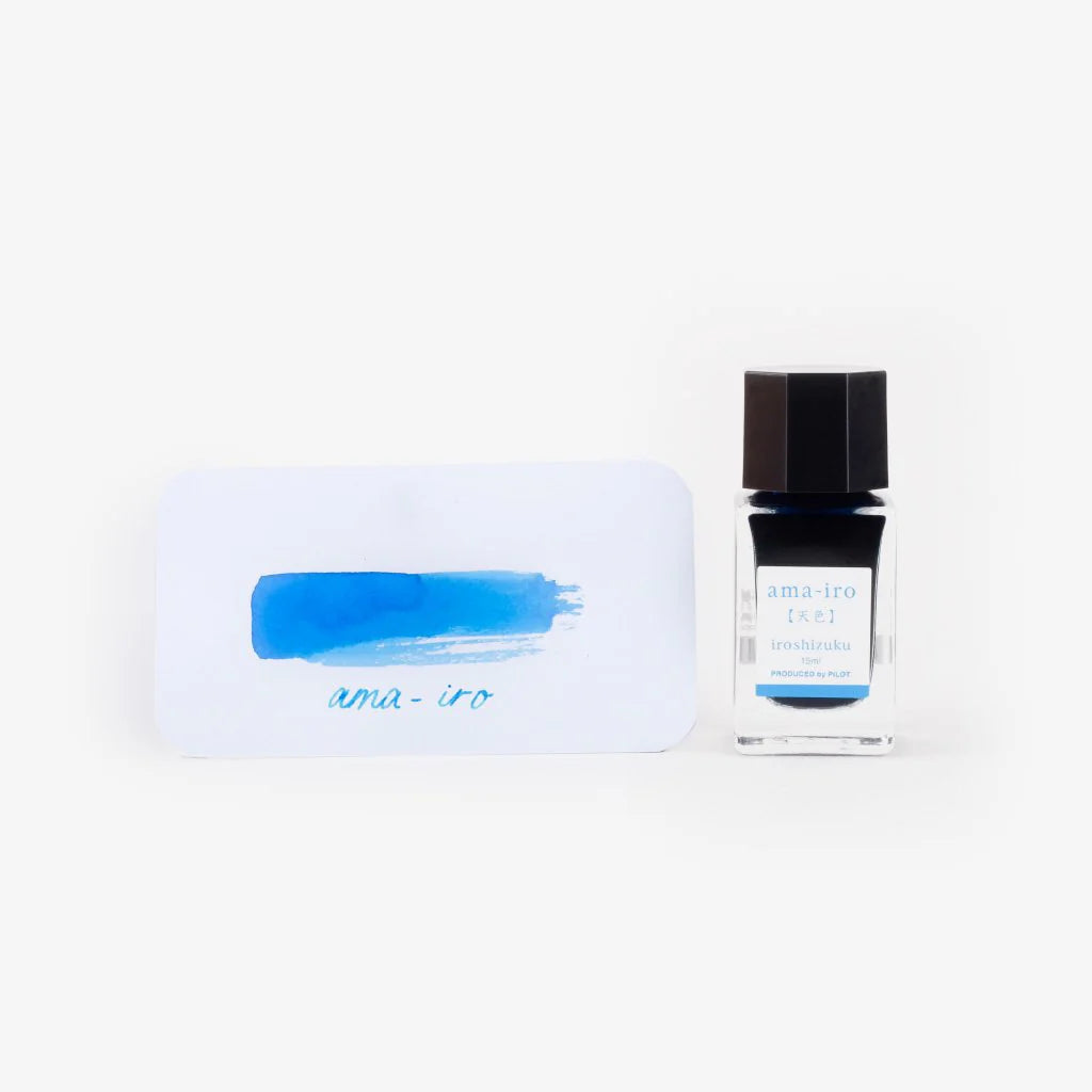 Pilot Iroshizuku 15 ml Ink Bottle - Amairo (Sky) — cap detail
