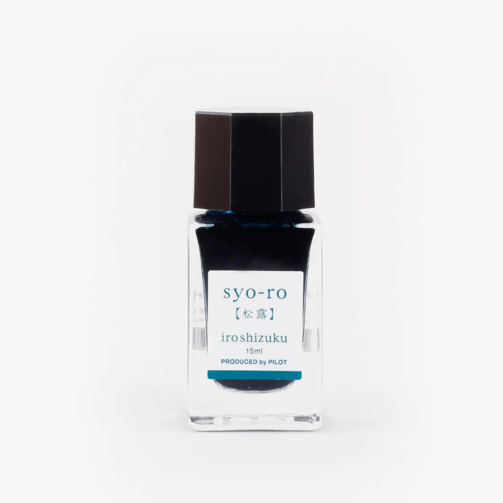 Pilot Iroshizuku 15ml Ink Bottle - Syo-ro (Pine Tree Dew) — bottle at angle