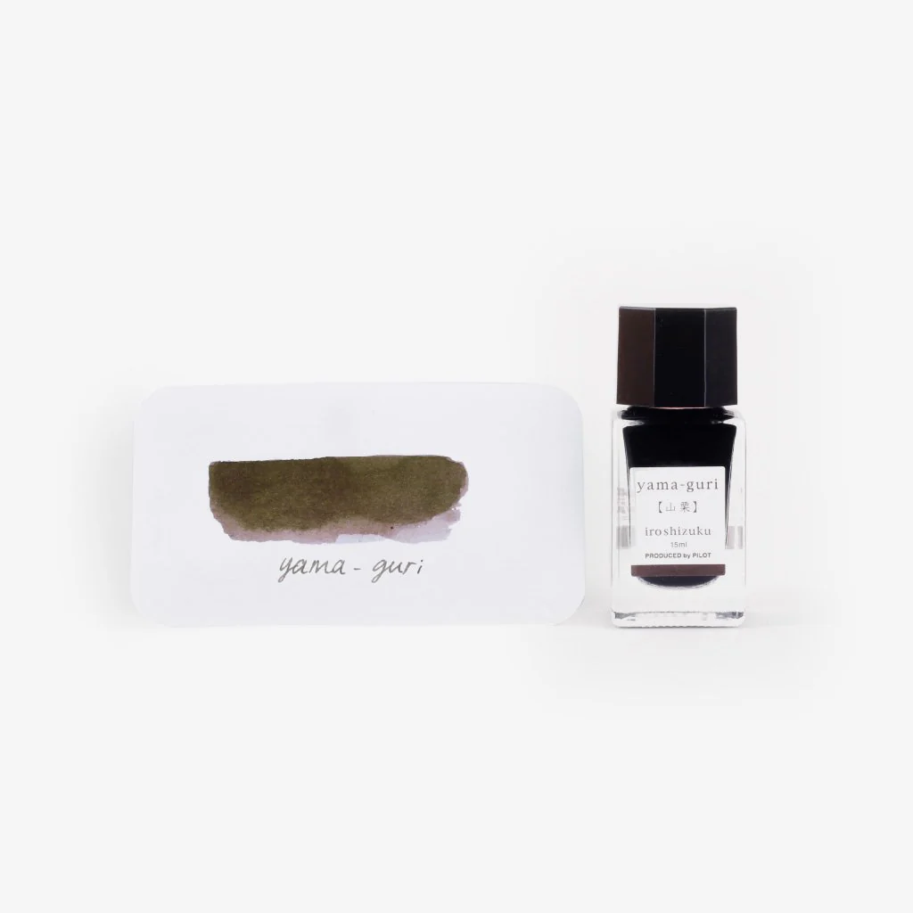 Pilot Iroshizuku 15ml Ink Bottle - Yama-guri (Wild Chestnut) — bottle at angle