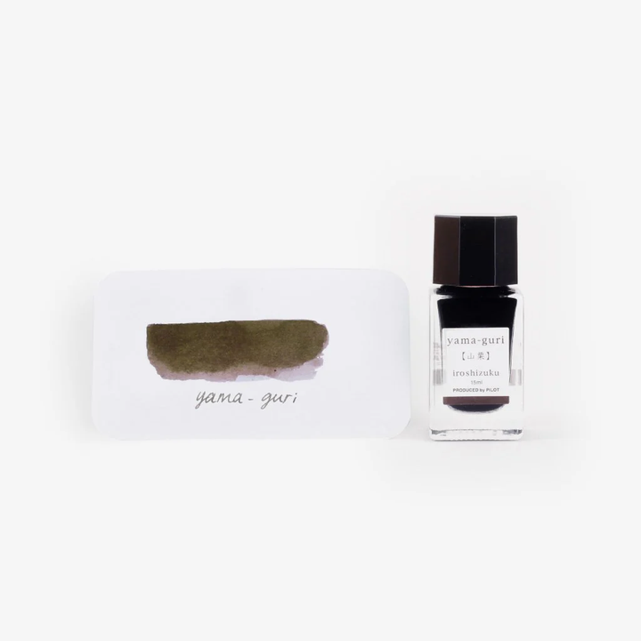 Pilot Iroshizuku 15ml Ink Bottle - Yama-guri (Wild Chestnut) — bottle at angle