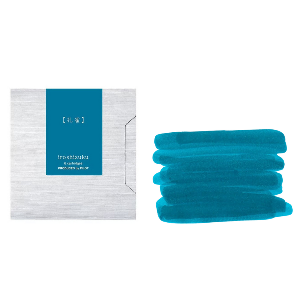 Pilot Iroshizuku Ink Cartridge - Ku-jaku — bottle at angle