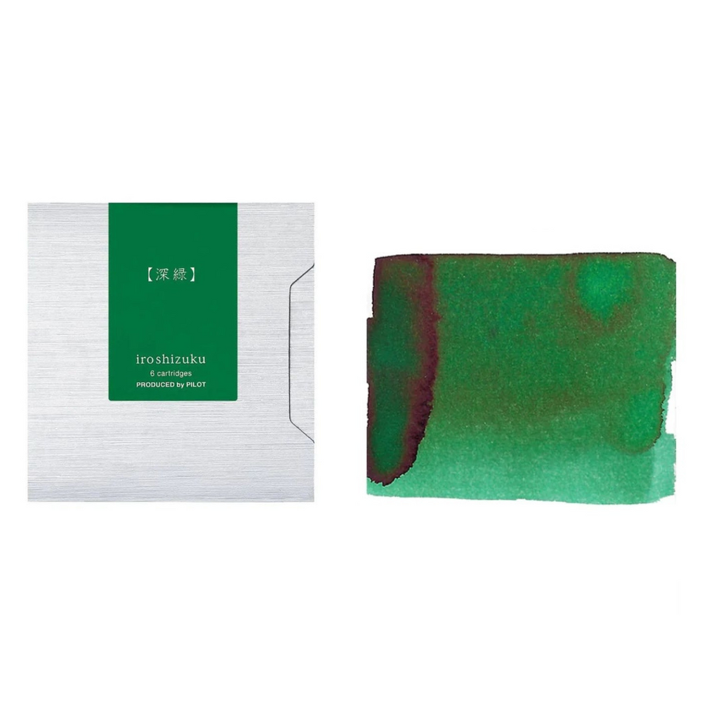 Pilot Iroshizuku Ink Cartridge - Shin-ryoku — bottle at angle