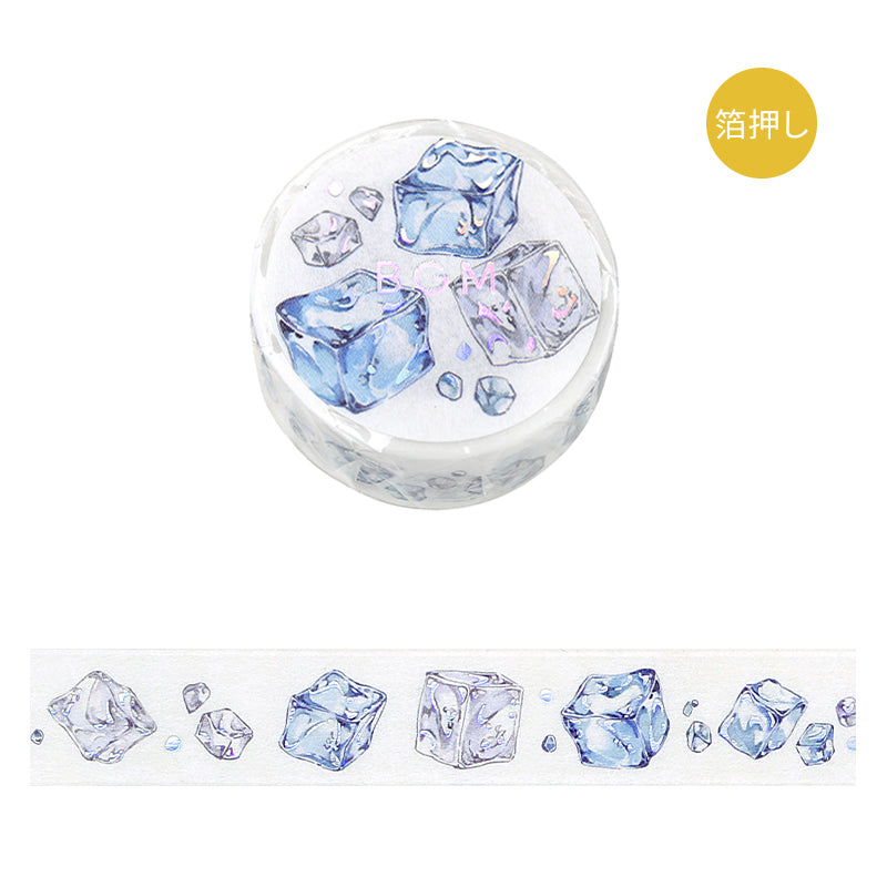 BGM Foil Stamping Masking Tape: Life - Ice — roll front