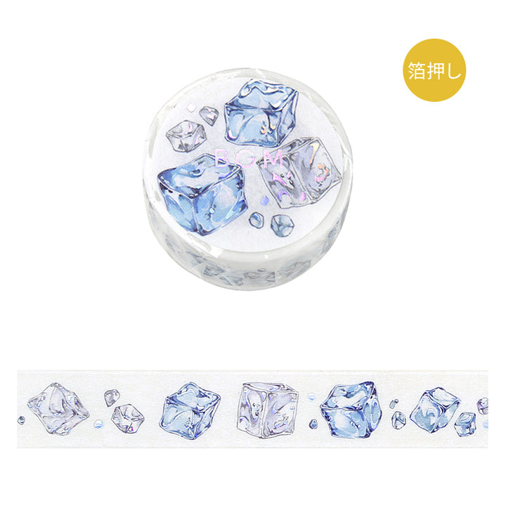 BGM Foil Stamping Masking Tape: Life - Ice — roll front