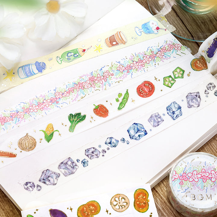 BGM Foil Stamping Masking Tape: Life - Ice — with packaging
