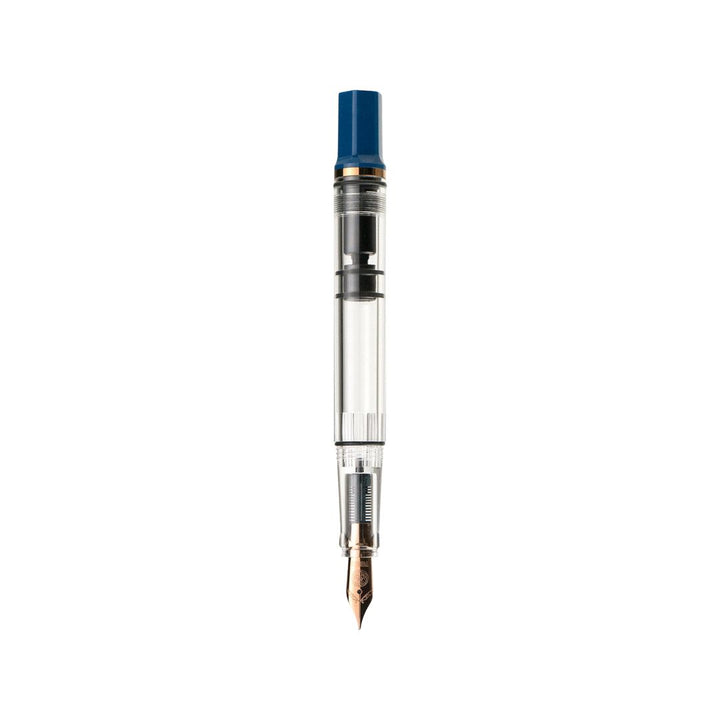 TWSBI ECO Fountain Pen - Indigo Blue with Bronze Trim — flat lay
