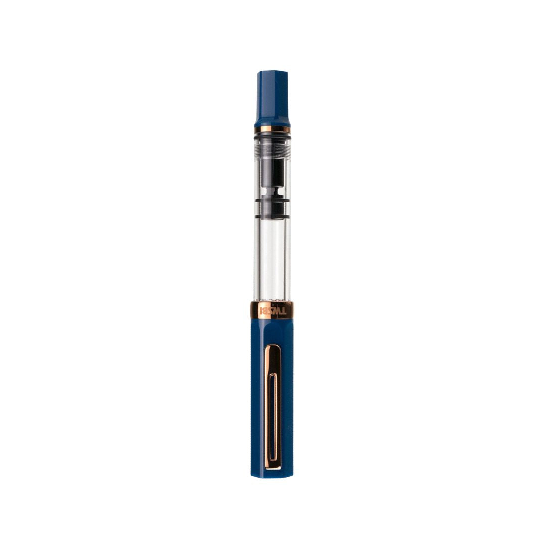 TWSBI ECO Fountain Pen - Indigo Blue with Bronze Trim — flat lay