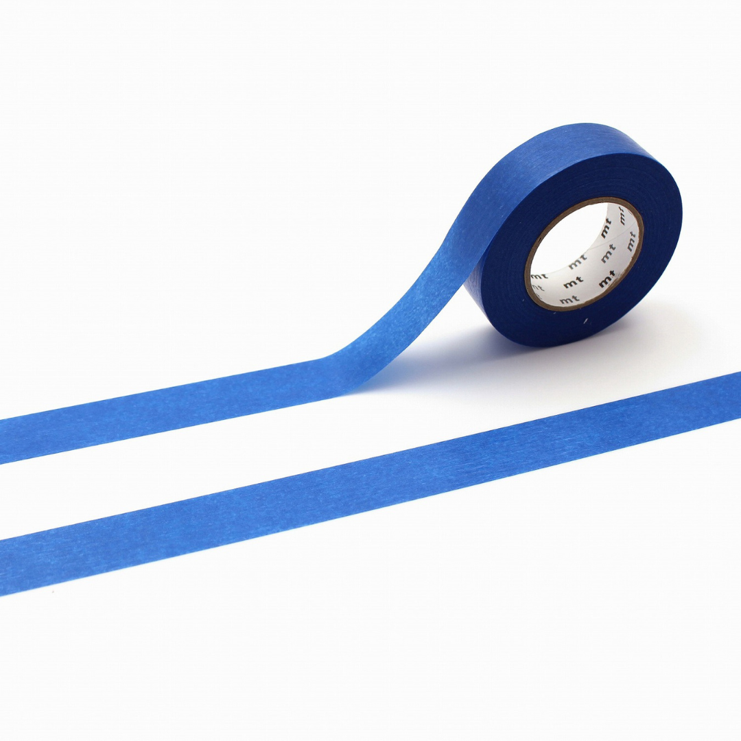 MT Ganshin Washi Tape - Indigo — roll front