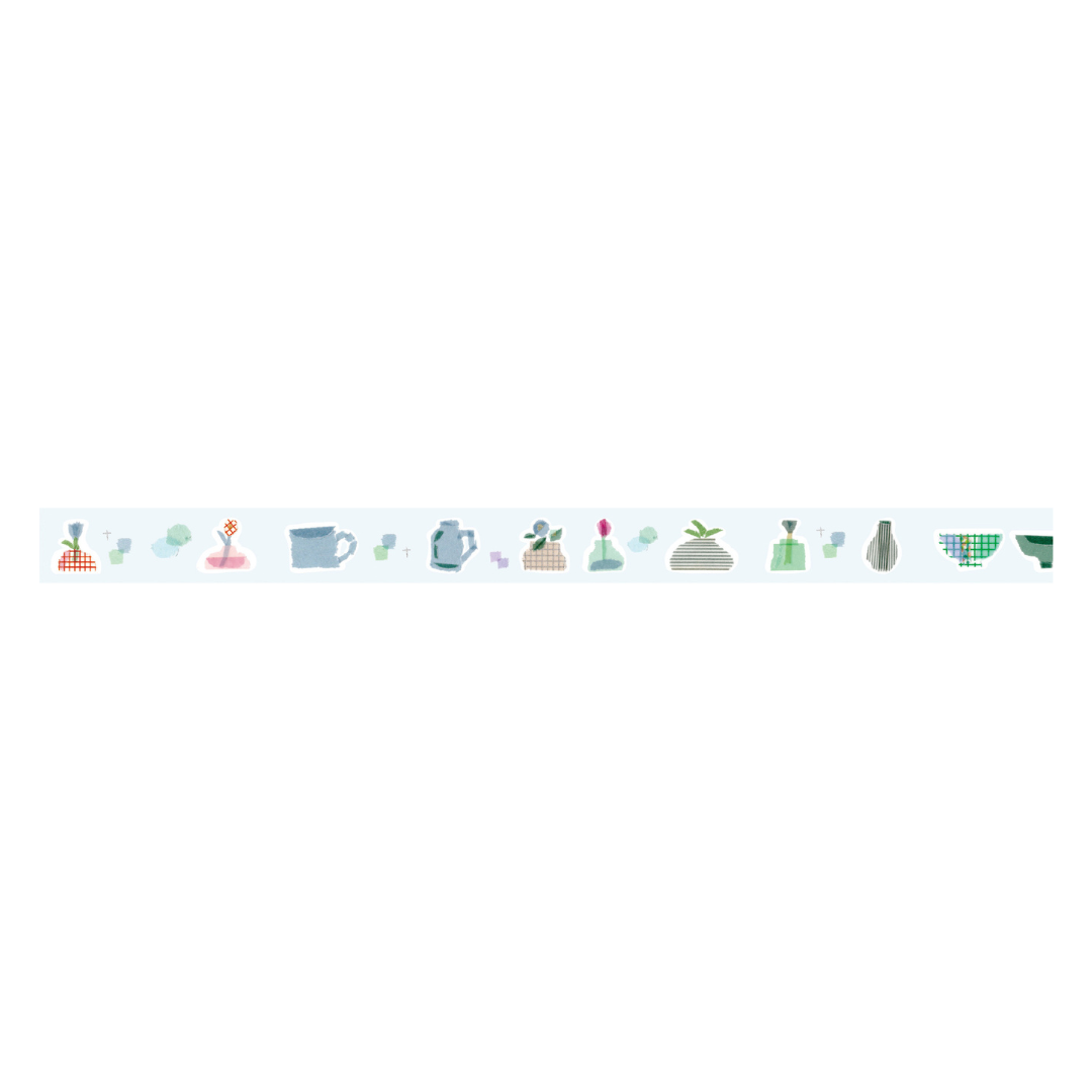 MT × Miki Tamura Washi Tape - Iroiro Glass — applied on surface