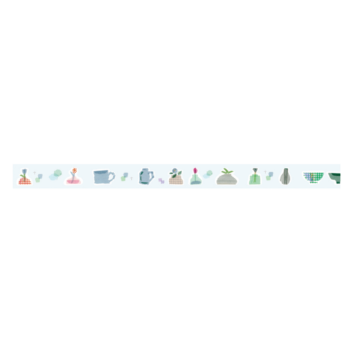 MT × Miki Tamura Washi Tape - Iroiro Glass — applied on surface