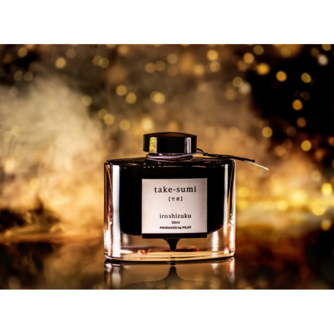 Pilot Iroshizuku 15ml Ink Bottle - Tsu-kiyo (Moonlit Night) — label detail